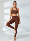Leopard Print Lace Detail Activewear Set