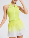 Halter Zip Gradient Tennis Set