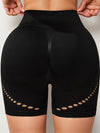 Fishnet Scrunch Bum Hollow Out Hip-lift Quick-dry High-waisted Seamless Shorts