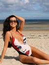 ZASUWA Female Deep V Sexy 3D Digital Printing Print One Piece