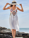 ZASUWA Female Sexy Weave Splicing Backless Cover-up Long Dress Without Bikini