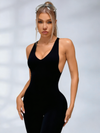ZASUWA Female Cross Back Scrunch Bum Jumpsuit