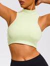 ZASUWA Female Sexy Solid Color Hollow Out Stand Up Collar Tank