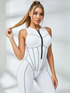 Stripes Tummy Control Push Up Jumpsuit