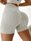 ZASUWA Female Quick Dry Natural Texture Print Scrunch Bum Booty Shorts