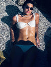 ZASUWA Female Sexy Stripe Solid Color Bikini Set
