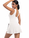 ZASUWA Female Solid Color 2 in 1 Design Quick-dry Dress