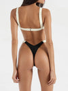 ZASUWA Female Sexy Backless Contrast Color Bikini Set