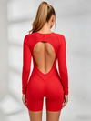 Heart Backless Long Sleeves Romper