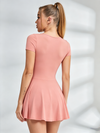 Zip-Up Skater Active Dress with Pockets