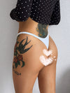 ZASUWA Female Sexy Solid Color Print T-Back Panties