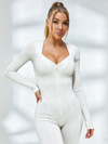 Tummy Control Zipper Hip-lift Jumpsuit