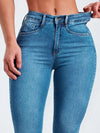 ZASUWA Female Sexy Denim Elastic Tight Pocket Cargo Leggings