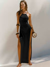 ZASUWA Female Sexy Cross Back Without Bikini Set Cover Up Dress