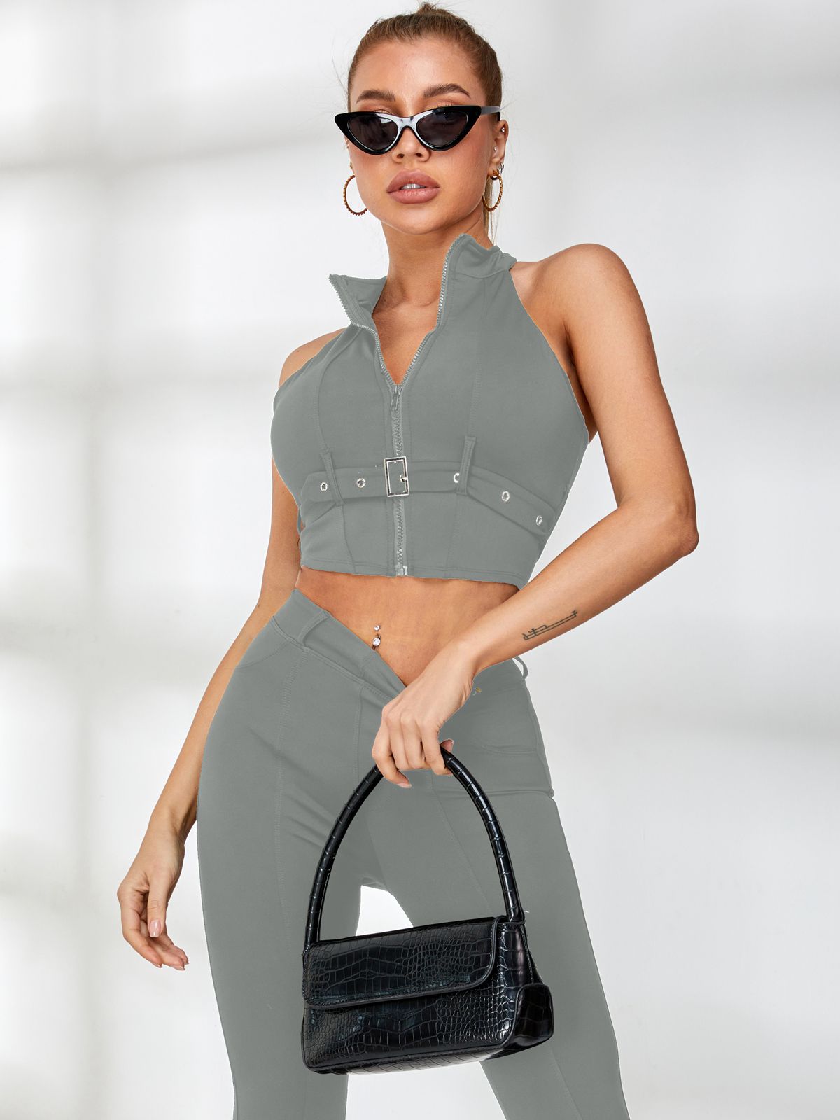 Zipper Button Sassy Tanks