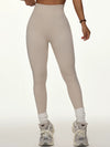 ZASUWA Female Solid Color Elastic Tight Ribbed Scrunch Bum Leggings