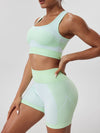 ZASUWA Female Scrunch Bum with Chest Pads Elastic Tight Short Tracksuit