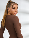 Zipper Long Sleeves Bodysuit