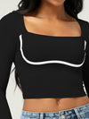 ZASUWA Female Square Collar with Chest Pads Thumbholes Long Sleeves