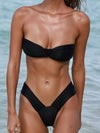 ZASUWA Female Sexy Solid Color Backless Bikini Set