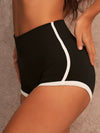 ZASUWA Female Contrast Color High-rise Shorts