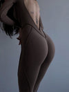 ZASUWA Female Heart Backless Long Sleeves Jumpsuit