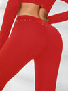 ZASUWA Female Rivet Cross Cutout Backless Tracksuit