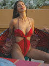 ZASUWA Female Sexy Hollow Out Twist One Piece