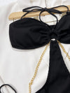 ZASUWA Female Sexy Halter Hollow Out Drawstring One Piece