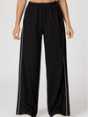 ZASUWA Female Casual Loose Contrast Color Stripe High-rise Pants