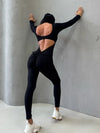 ZASUWA Female Sexy Cutout Pocket Booty Cargo Jumpsuit