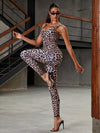 🖤ZASUWA Female Leopard Print U Collar Jumpsuit