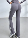 Solid Color Hip-lift High-waisted Flare Leggings