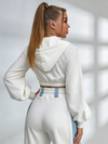 Sexy Contrast Color Pocket Casual Tracksuit