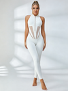 Mesh Zipper Short Romper