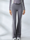 Solid Color Hip-lift High-waisted Flare Leggings