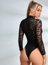 Mesh-Body mit Leopardenmuster