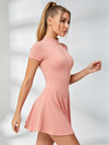 Zip-Up Skater Active Dress with Pockets