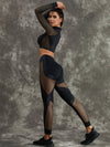 ❤ZASUWA Female Unique Wildest Leopard Net Style Tracksuit