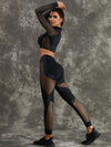 ❤ZASUWA Female Unique Wildest Leopard Net Style Tracksuit