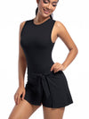 ZASUWA Female Solid Color 2 in 1 Design Quick-dry Dress