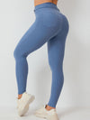 ZASUWA Female High-waisted Adjustable Strap Solid Color Elastic Tight Basic Yoga Leggings