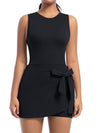 ZASUWA Female Solid Color 2 in 1 Design Quick-dry Dress