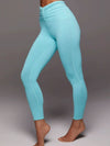 ZASUWA Female Solid Color Unique Folds V Shape Waist Leggings