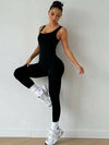 ZASUWA Female Hollow Out Backless Scrunch Bum Jumpsuit