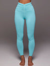 ZASUWA Female Solid Color Unique Folds V Shape Waist Leggings