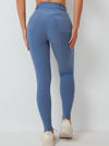 ZASUWA Female High-waisted Adjustable Strap Solid Color Elastic Tight Basic Yoga Leggings