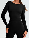 ZASUWA Female U collar Elastic Tight Seamless Quick-dry Jumpsuit