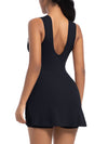 ZASUWA Female Solid Color 2 in 1 Design Quick-dry Dress