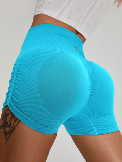 Ribbed Scrunch Bum Quick-drying Spandex Gym Booty Shorts